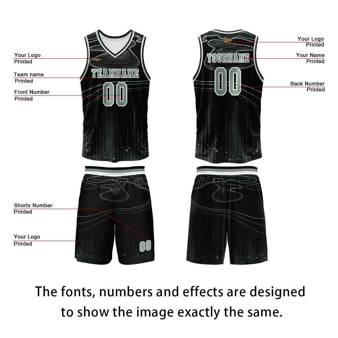 Custom Black Aqua Basketball Jersey Uniform Suit Printed Your Logo Name Number