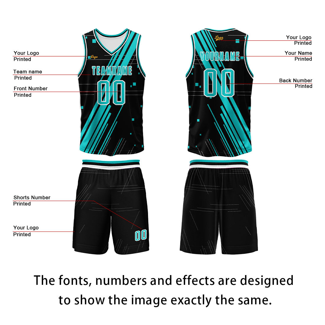 Custom Black Blue Basketball Jersey Uniform Suit Printed Your Logo Name Number