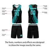 Custom Black Blue Basketball Jersey Uniform Suit Printed Your Logo Name Number