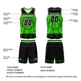 Custom Black Green Basketball Jersey Uniform Suit Printed Your Logo Name Number