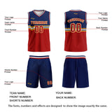 Custom Blue Red Gold White Basketball Jersey Uniform Suit Printed Your Logo Name Number
