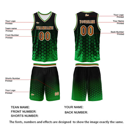 Custom Green Brown Basketball Jersey Uniform Suit Printed Your Logo Name Number