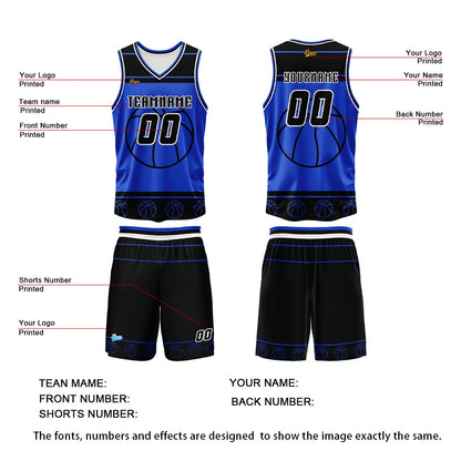 Custom White Blue Basketball Jersey Uniform Suit Printed Your Logo Name Number