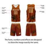 Custom Orange Basketball Jersey Uniform Suit Printed Your Logo Name Number