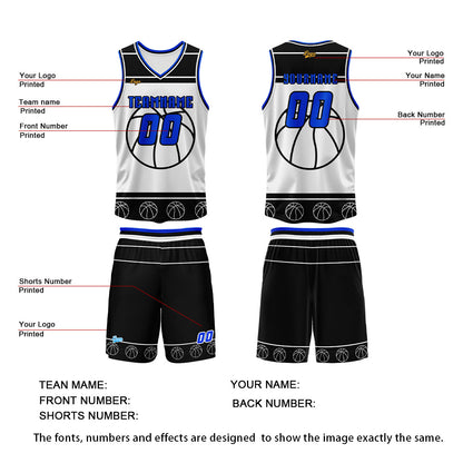 Custom Black Blue Basketball Jersey Uniform Suit Printed Your Logo Name Number