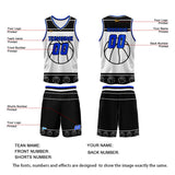 Custom Black Blue Basketball Jersey Uniform Suit Printed Your Logo Name Number