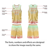 Custom Green Yellow Basketball Jersey Uniform Suit Printed Your Logo Name Number