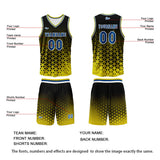 Custom Yellow Blue Basketball Jersey Uniform Suit Printed Your Logo Name Number