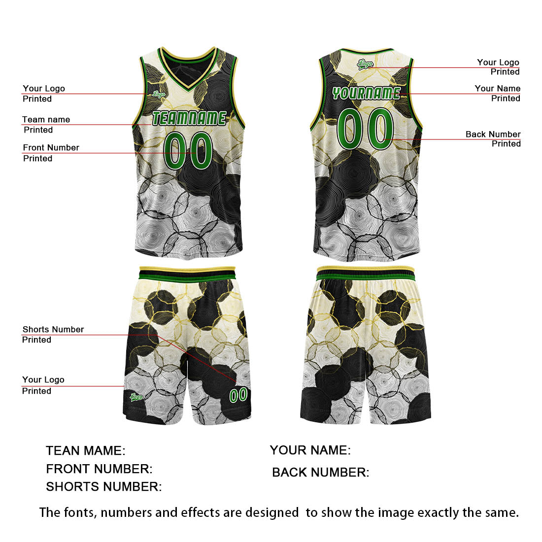 Custom Black Yellow Reversible Basketball Suit for Adults and Kids Personalized Jersey