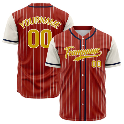 Custom Red Off White Hip Hop Baseball Jersey Stitched Printed - Personalized Name Number Shirts #BB-0919-0089