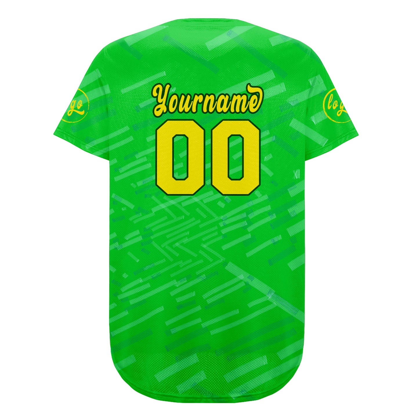 Custom Green Yellow Baseball Jersey Personalized Gradient Team Uniforms Shirt with Name Number
