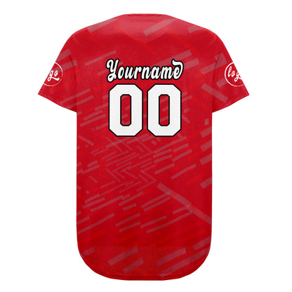 Custom Red White Baseball Jersey Personalized Gradient Team Uniforms Shirt with Name Number