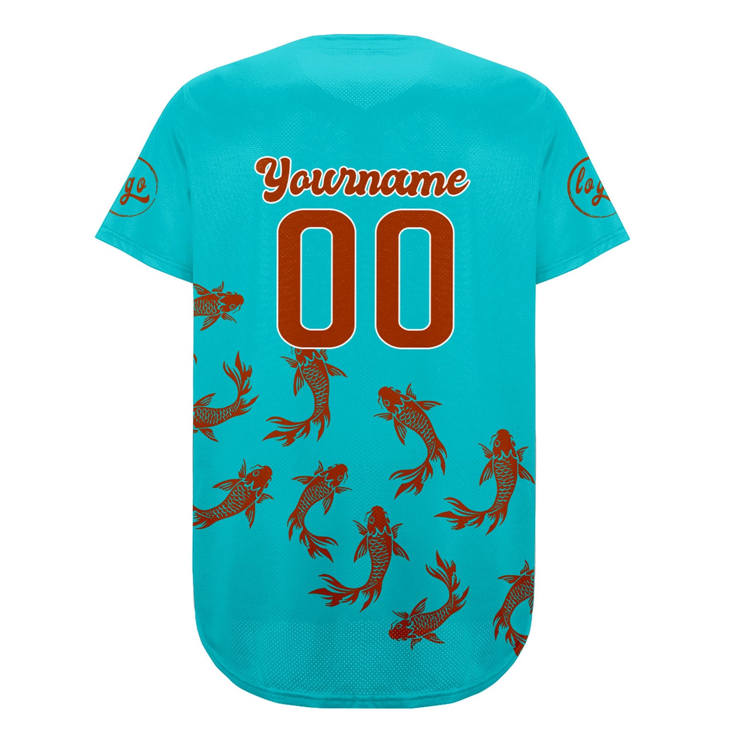 Custom Cyan Orange Baseball Jersey Personalized Gradient Team Uniforms Shirt with Name Number