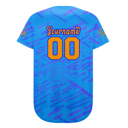 Custom Blue Purple Baseball Jersey Personalized Gradient Team Uniforms Shirt with Name Number