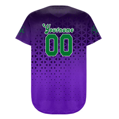 Custom Black Purple Baseball Jersey Personalized Gradient Team Uniforms Shirt with Name Number