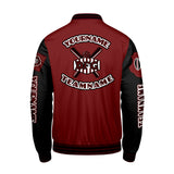 Custom Red Black Letterman Varsity Jacket Personalized Embroidery Printing