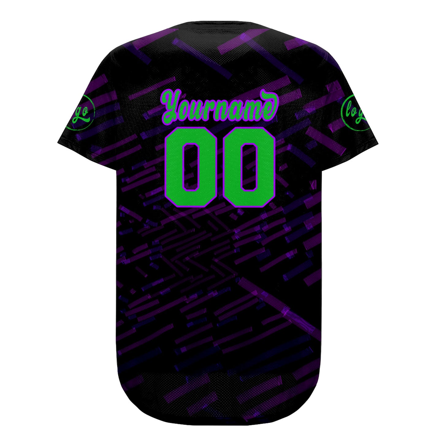 Custom Black Purple Baseball Jersey Personalized Gradient Team Uniforms Shirt with Name Number
