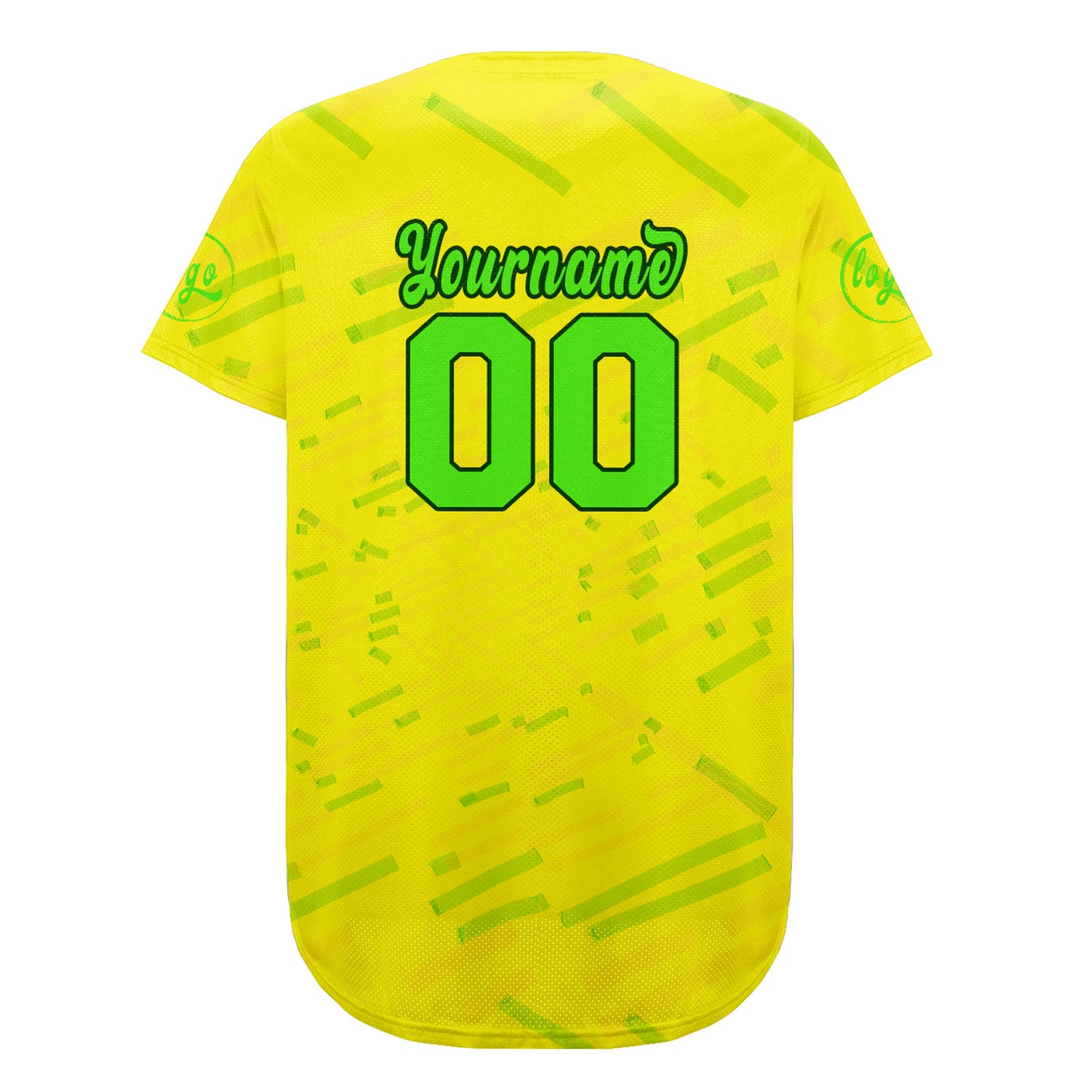 Custom Yellow Green Baseball Jersey Personalized Gradient Team Uniforms Shirt with Name Number
