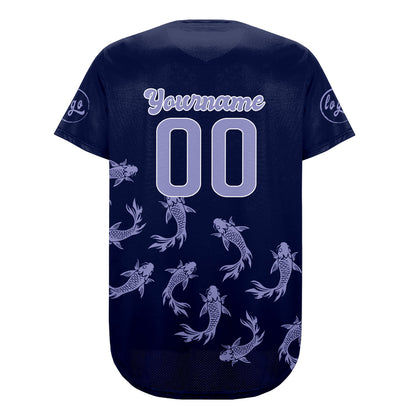 Custom Dark Purple Light Purple Baseball Jersey Personalized Gradient Team Uniforms Shirt with Name Number