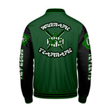 Custom Green Black Letterman Varsity Jacket Personalized Embroidery Printing