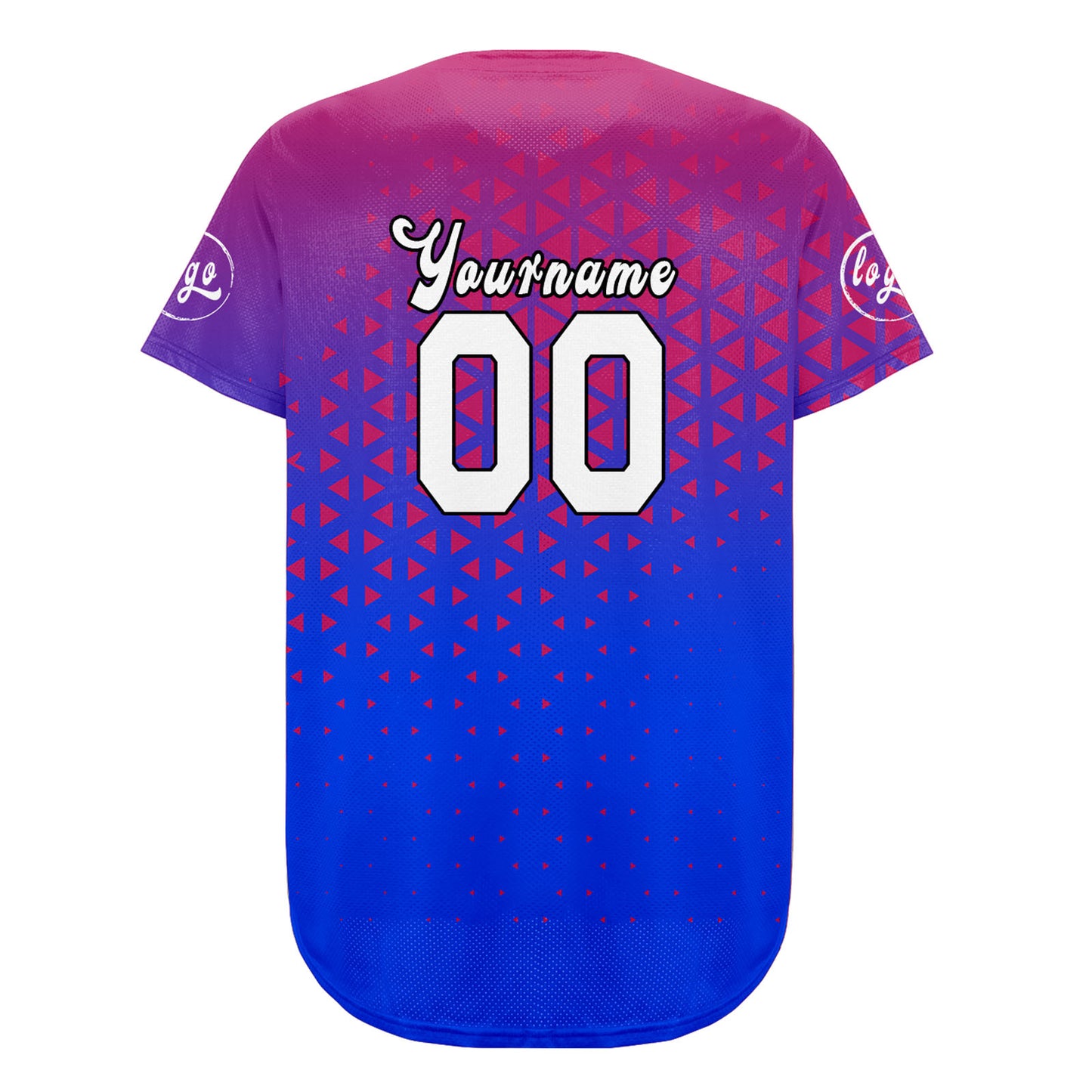 Custom Red Blue Baseball Jersey Personalized Gradient Team Uniforms Shirt with Name Number
