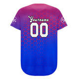 Custom Red Blue Baseball Jersey Personalized Gradient Team Uniforms Shirt with Name Number
