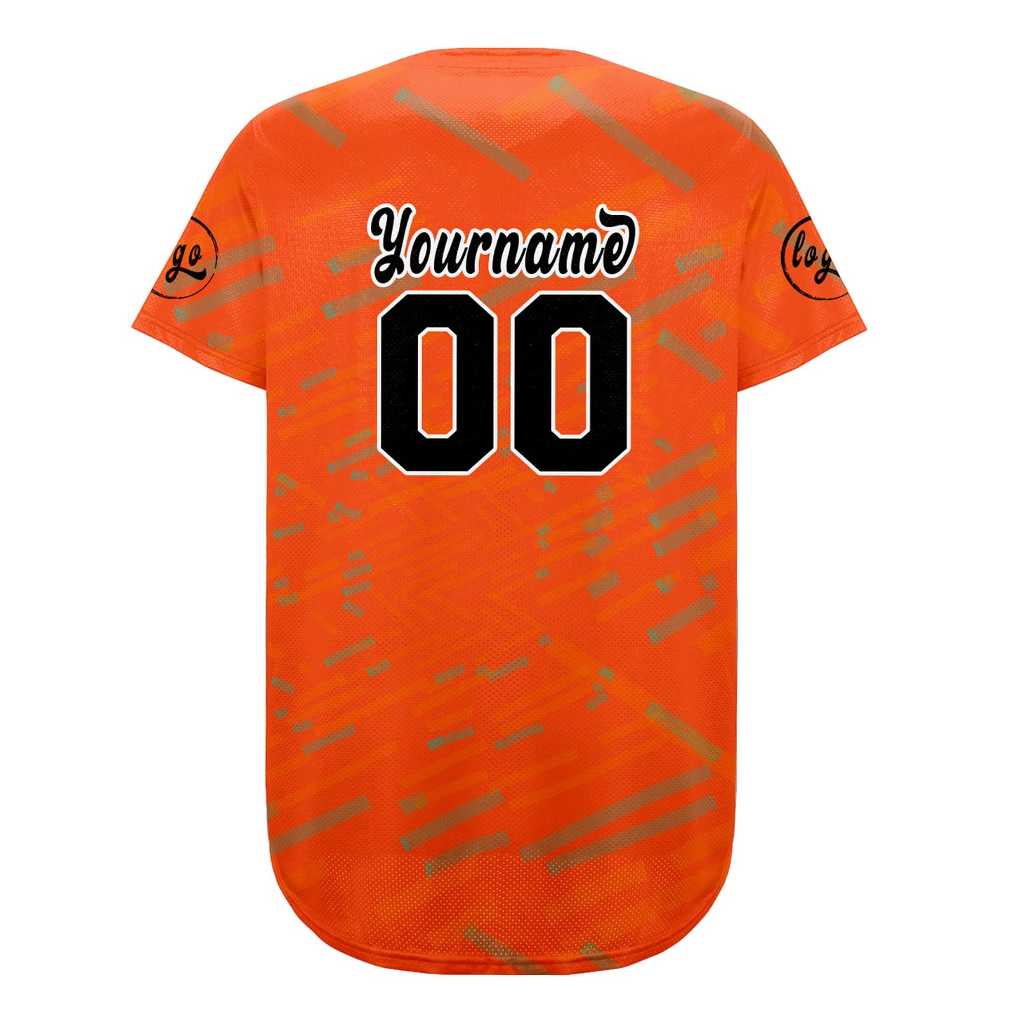 Custom Orange Black Baseball Jersey Personalized Gradient Team Uniforms Shirt with Name Number