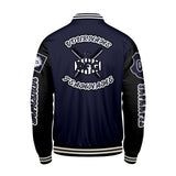 Custom Navy Black Letterman Varsity Jacket Personalized Embroidery Printing