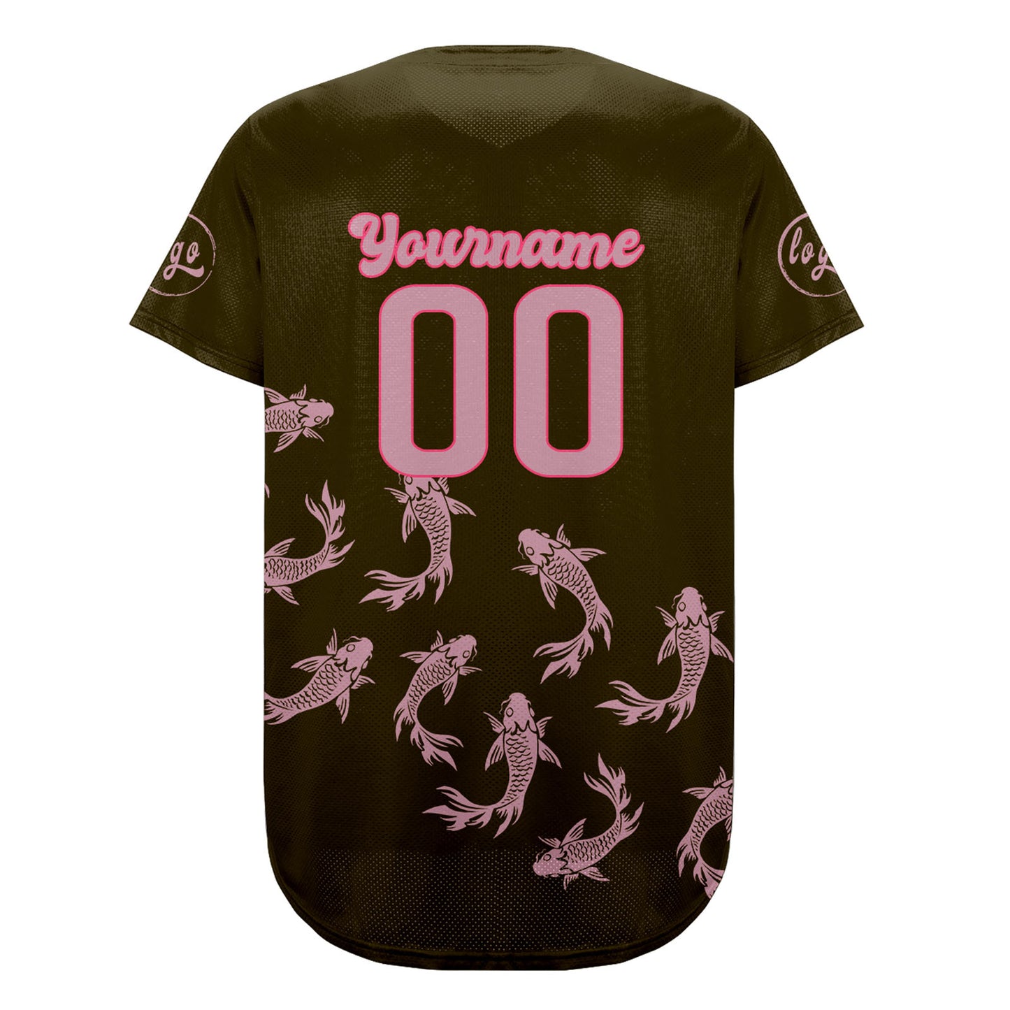 Custom Olive Green Light Pink Baseball Jersey Personalized Gradient Team Uniforms Shirt with Name Number