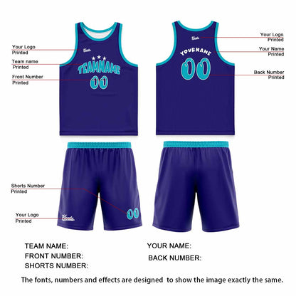Custom Blue Black Wide Shoulder Basketball Jersey, Breathable Mesh Team Uniform for Adult & Yout