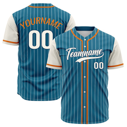 Custom Blue Off White Hip Hop Baseball Jersey Stitched Printed - Personalized Name Number Shirts #BB-0919-0043