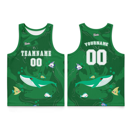 Custom Green Thin Strap Basketball Jersey - Breathable Mesh Training Uniform for Adults & Youth