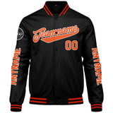 Custom Black Orange Varsity Jackets for Men Women Youth Personalized Letterman Jackets
