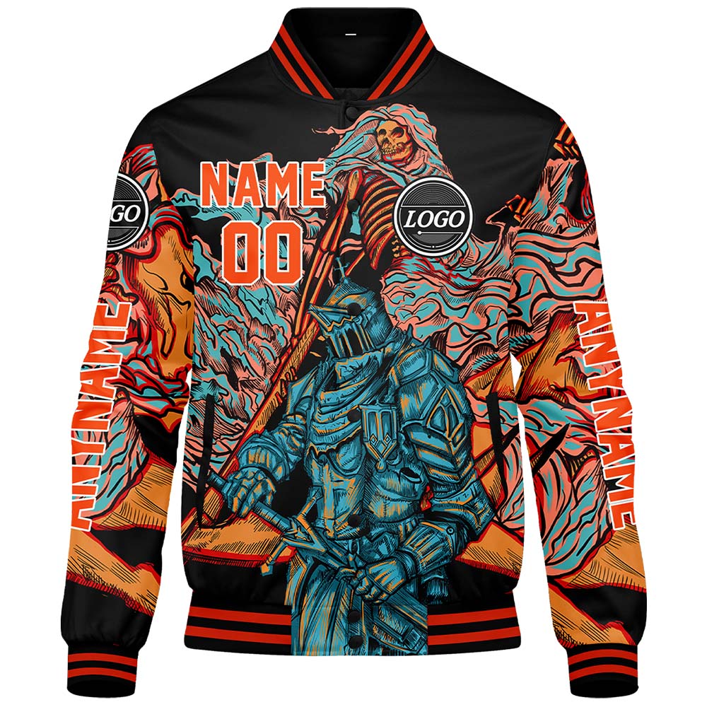 Custom Orange Varsity Jackets for Men Women Youth Personalized Letterman Jackets