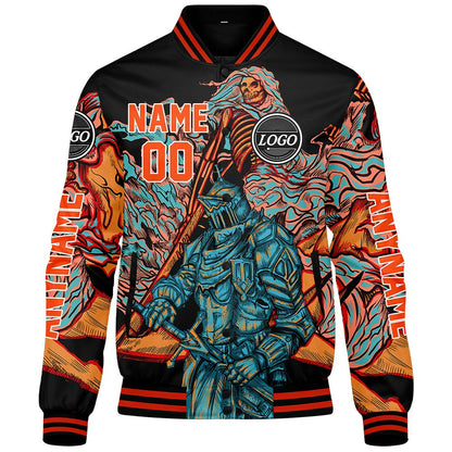 Custom Orange Varsity Jackets for Men Women Youth Personalized Letterman Jackets