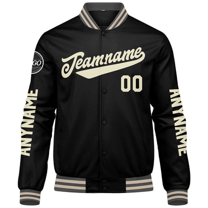 Custom Grey Black Cream Varsity Jackets for Men Women Youth Personalized Letterman Jackets