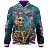 Custom Blue Purple Varsity Jackets for Men Women Youth Personalized Letterman Jackets