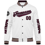 Custom Marroon White Varsity Jackets for Men Women Youth Personalized Letterman Jackets