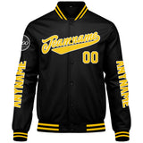 Custom Black Yellow Varsity Jackets for Men Women Youth Personalized Letterman Jackets
