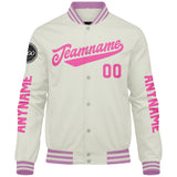 Custom Cream Varsity Jackets for Men Women Youth Personalized Letterman Jackets