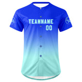 Custom Dark Blue Blue Baseball Jersey Personalized Gradient Team Uniforms Shirt with Name Number