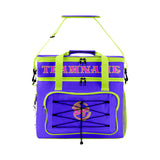 Custom Purple Fluorescent Green Double Layer Insulated Cooler Bag - 600D Oxford Waterproof Picnic Tote for Camping, Hiking & BBQ - Large Capacity Thermal Lunch Bag