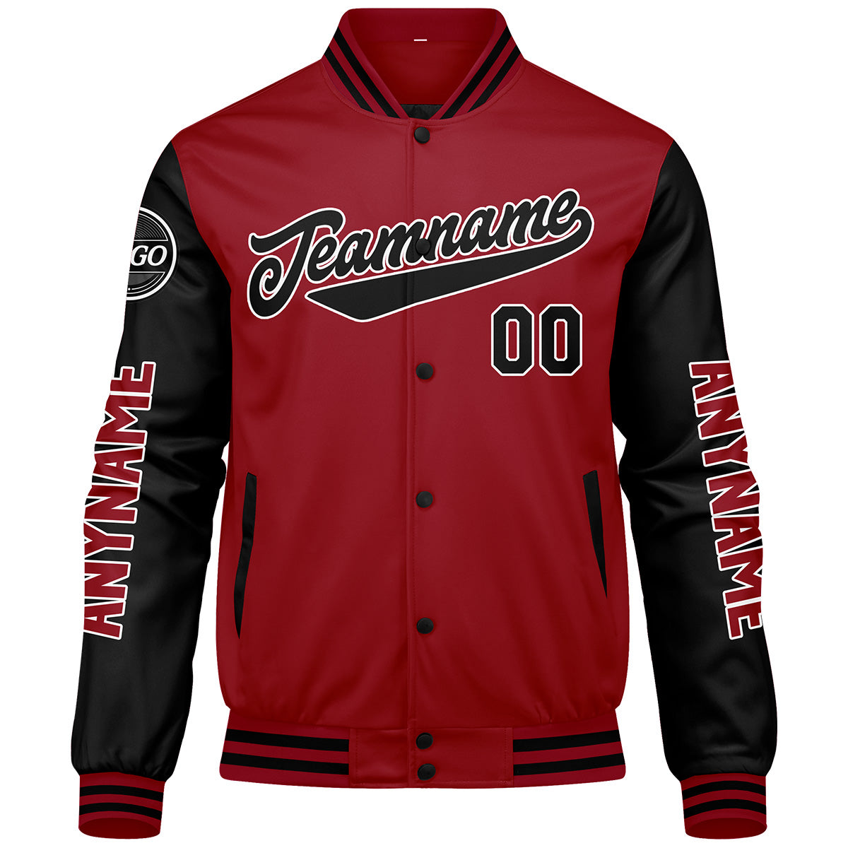 Custom Red Black Varsity Jackets for Men Women Youth Personalized Letterman Jackets