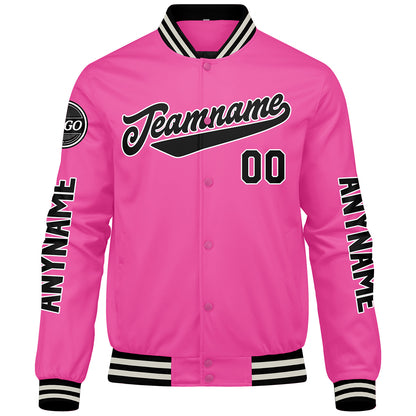 Custom Pink Varsity Jackets for Men Women Youth Personalized Letterman Jackets