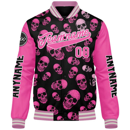 Custom Pink Varsity Jackets for Men Women Youth Personalized Letterman Jackets