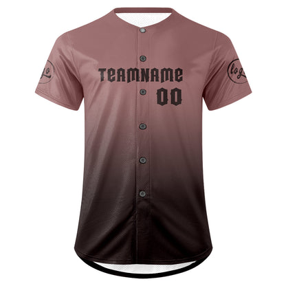 Custom Light Brown Dark Brown Baseball Jersey Personalized Gradient Team Uniforms Shirt with Name Number