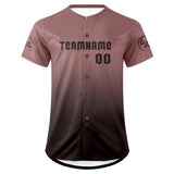 Custom Light Brown Dark Brown Baseball Jersey Personalized Gradient Team Uniforms Shirt with Name Number