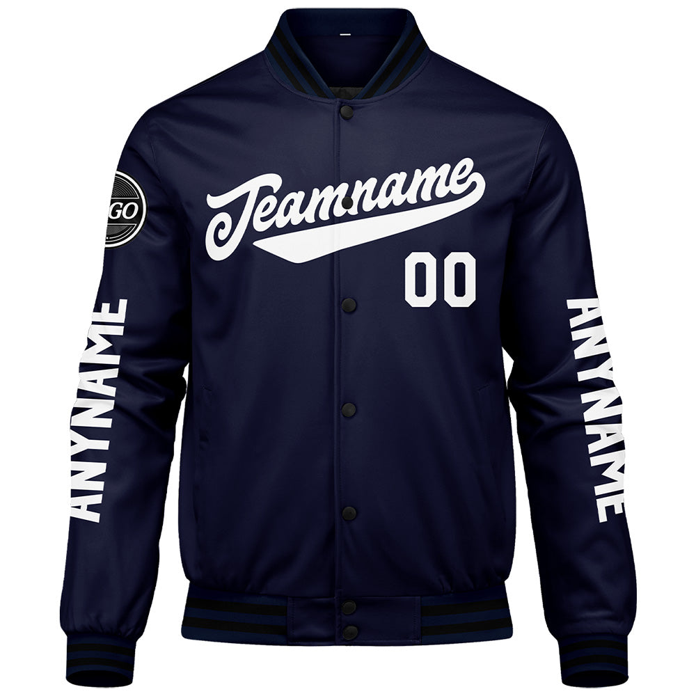 Custom Navy Varsity Jackets for Men Women Youth Personalized Letterman Jackets