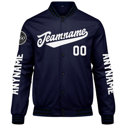 Custom Navy Varsity Jackets for Men Women Youth Personalized Letterman Jackets