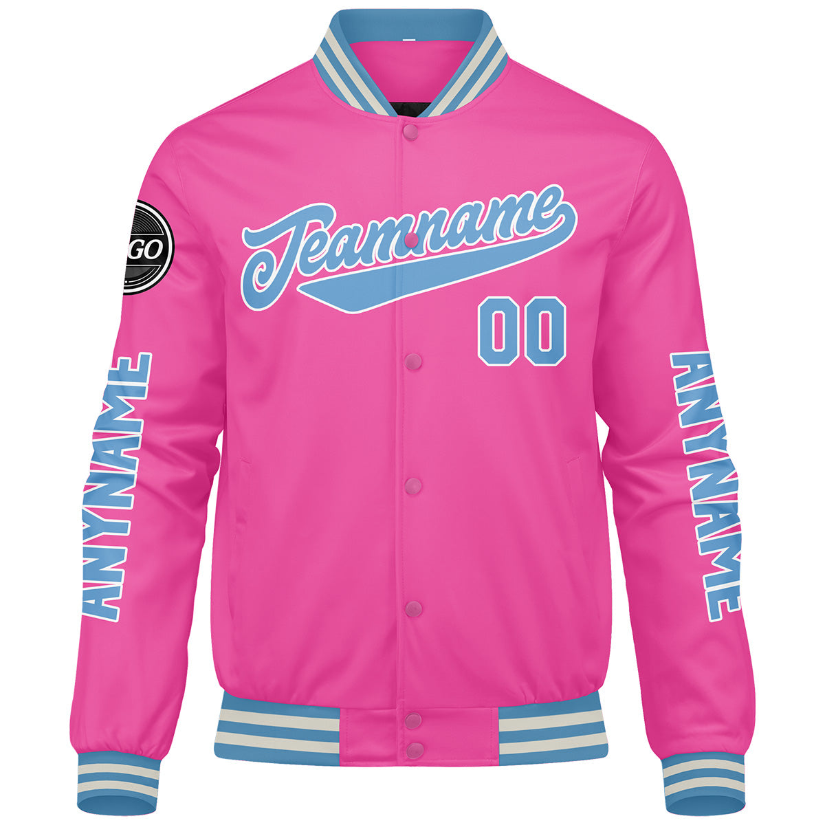 Custom Pink Varsity Jackets for Men Women Youth Personalized Letterman Jackets